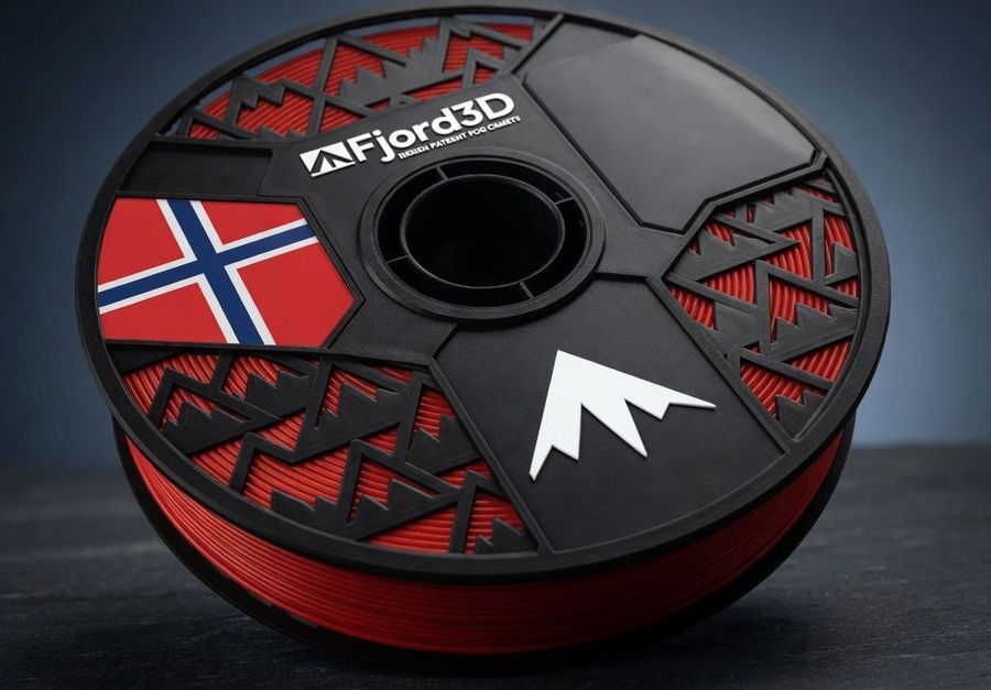 Konsept: nytt Fjord3D spoledesign i plast med norsk flagg